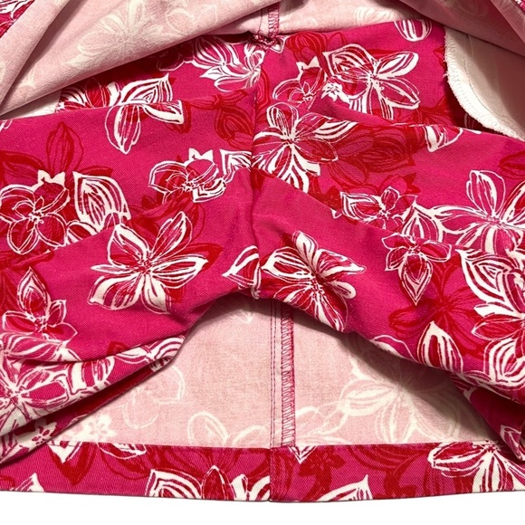 Crazy Horse A Liz Claiborne Co. 100% Cotton Pink/Red Floral Skort Skirt - Picture 9 of 14